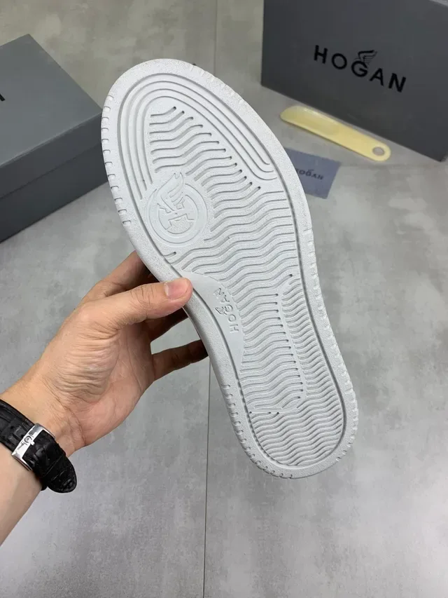 Hogan Black White Low-Top Suede And Leather Panelled Lifestyle Sneakers 2