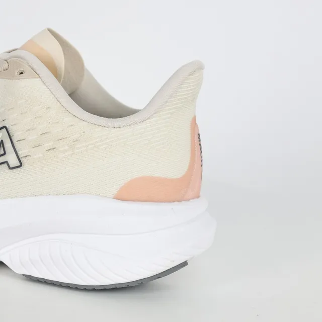 Hoka Beige Blanc Haut en Knit Ingénierie Semelle Intermédiaire Épaisse Amortie Chaussures de Running 4