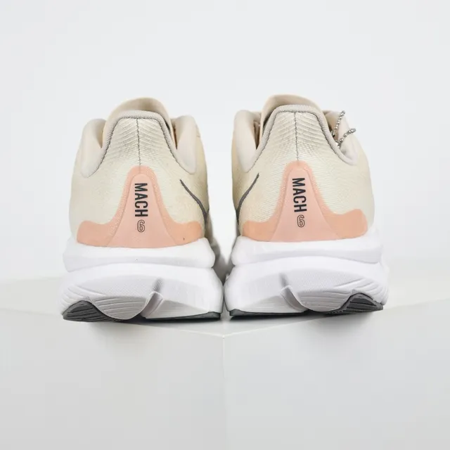 Hoka Beige Blanc Haut en Knit Ingénierie Semelle Intermédiaire Épaisse Amortie Chaussures de Running 8