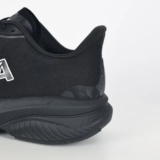 Hoka Noir Blanc Engineered Knit Upper Monocrome Chaussures de course 4