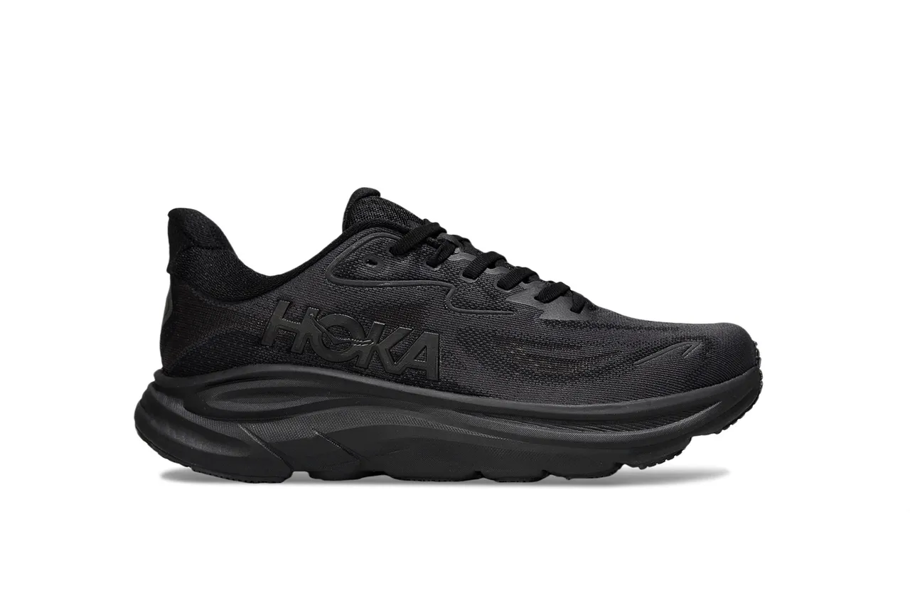 Hoka Clifton Zapatillas de Running Negro Monocromo con Upper de Tejido Knit Engineered 2