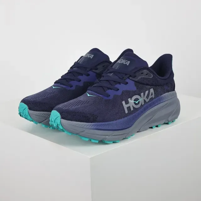 Hoka Navy Blue Knit Upper Meta-Rocker Sole Running Shoes 2