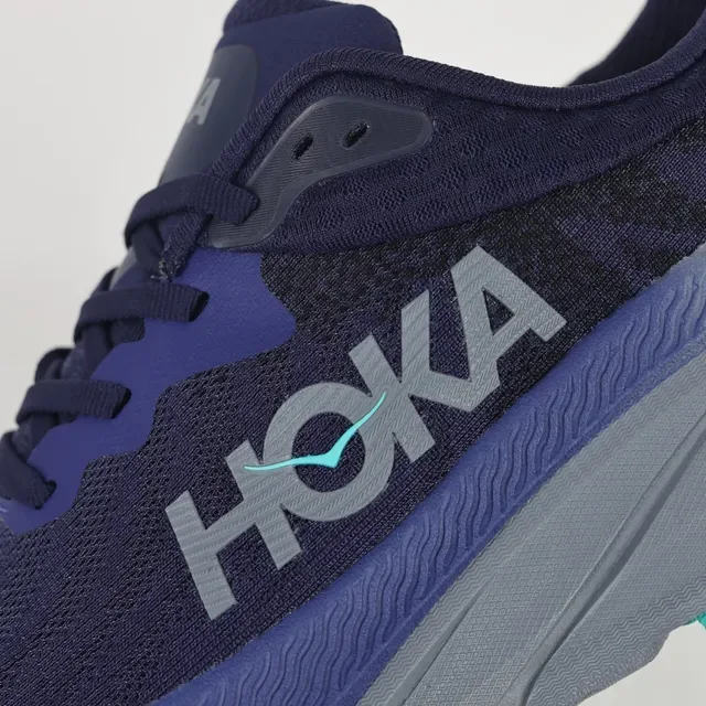 Hoka Navy Blue Knit Upper Meta-Rocker Sole Running Shoes 6