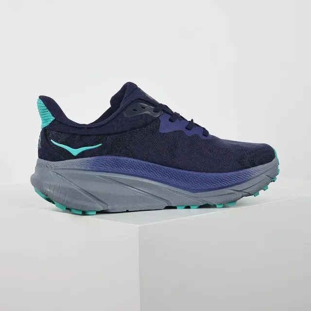 Hoka Navy Blue Knit Upper Meta-Rocker Sole Running Shoes 7