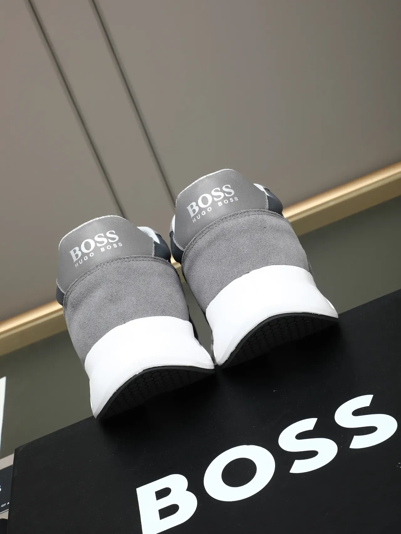Hugo Boss Gray Suede and Textile Lifestyle Sneaker 3