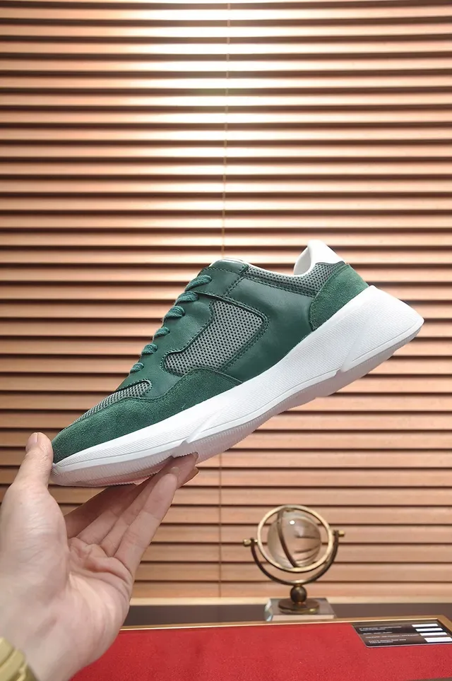 Hugo Boss Tênis Lifestyle de Camurça Verde e Malha 6