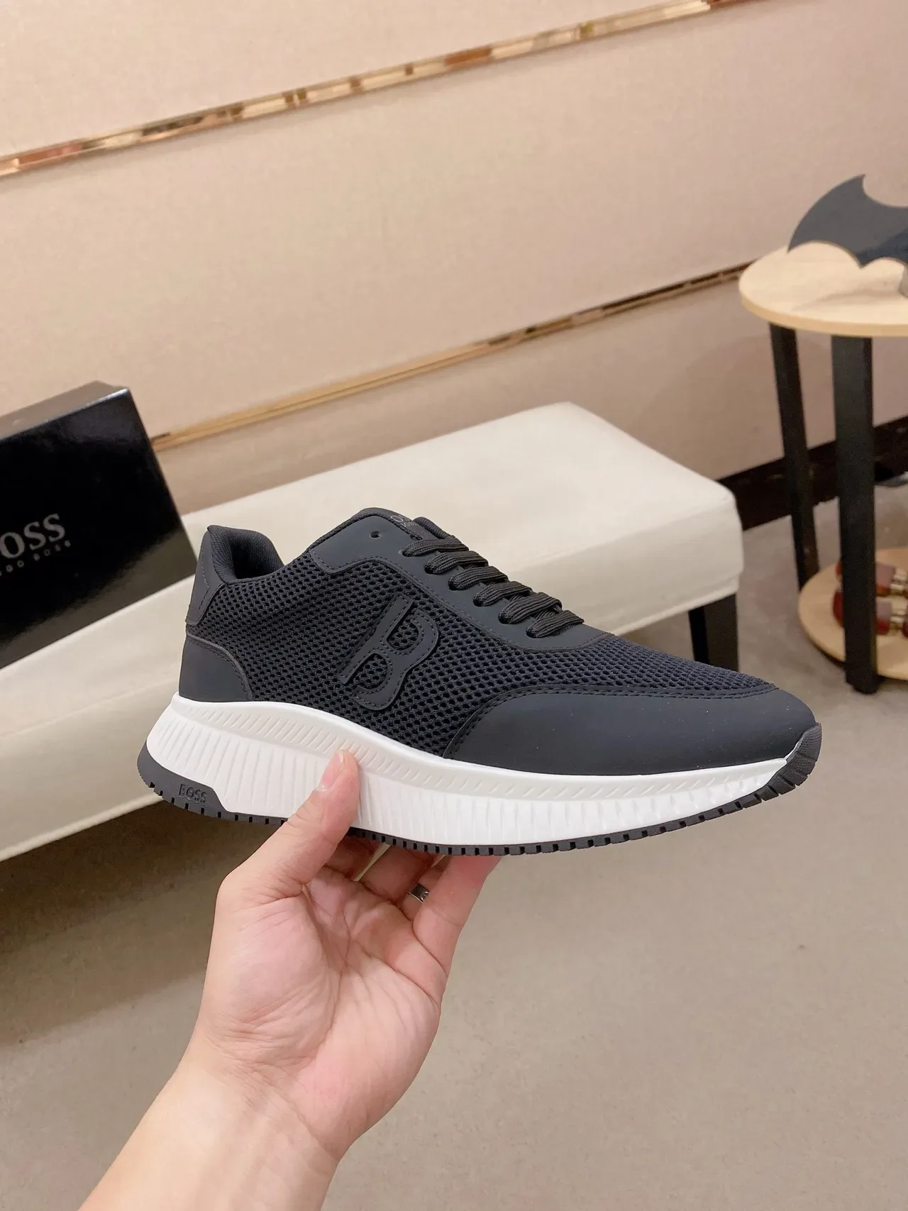 Hugo Boss Track Trainer Zapatillas Lifestyle Negro y Blanco 5