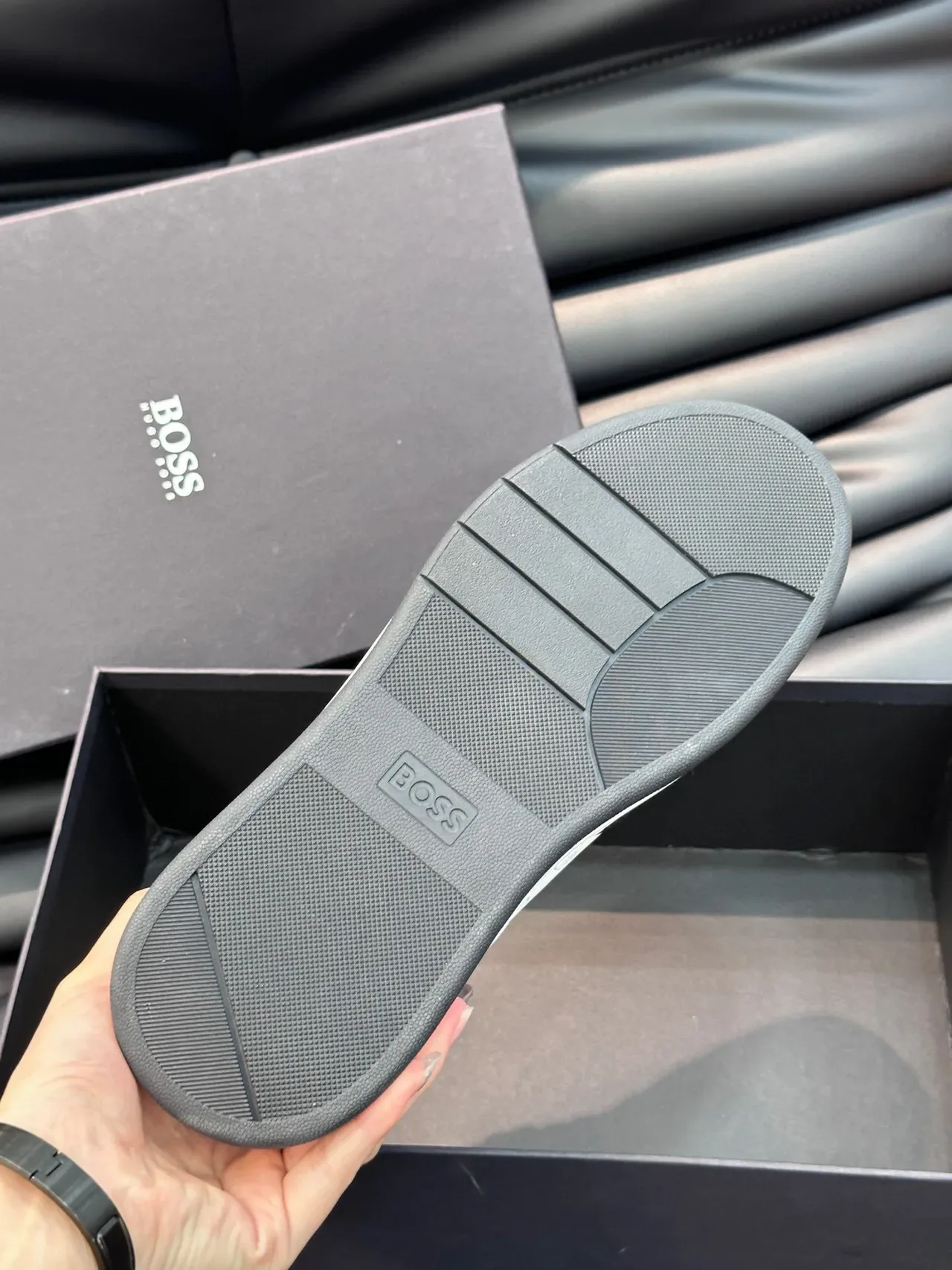 Hugo Boss Two-Tone Leather Lifestyle Sneakers 2