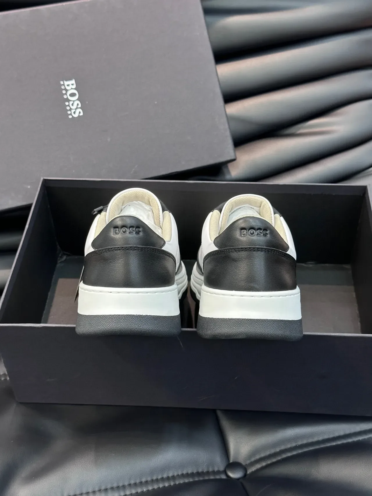 Hugo Boss Two-Tone Leather Lifestyle Sneakers 6