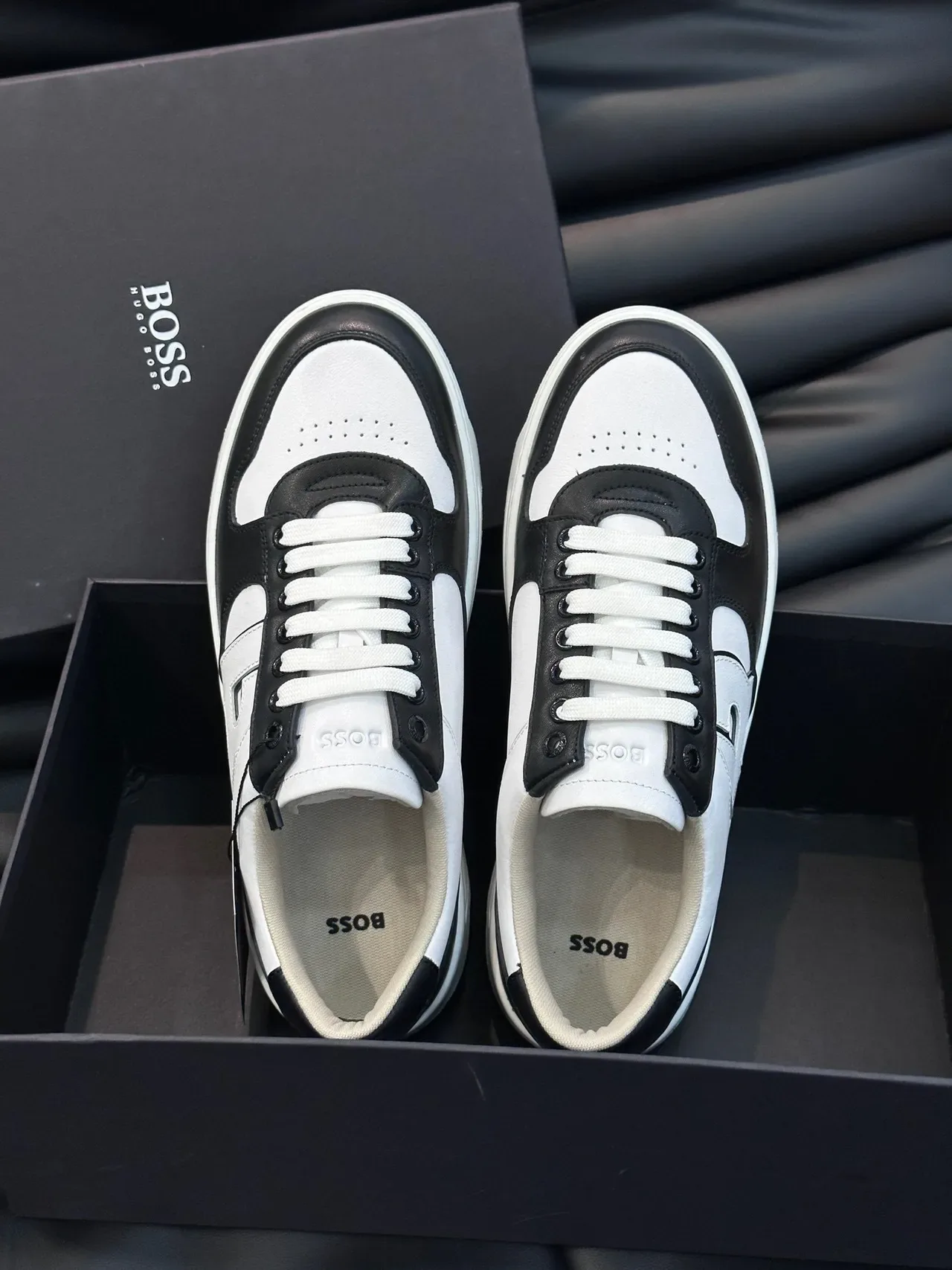 Hugo Boss Two-Tone Leather Lifestyle Sneakers 7