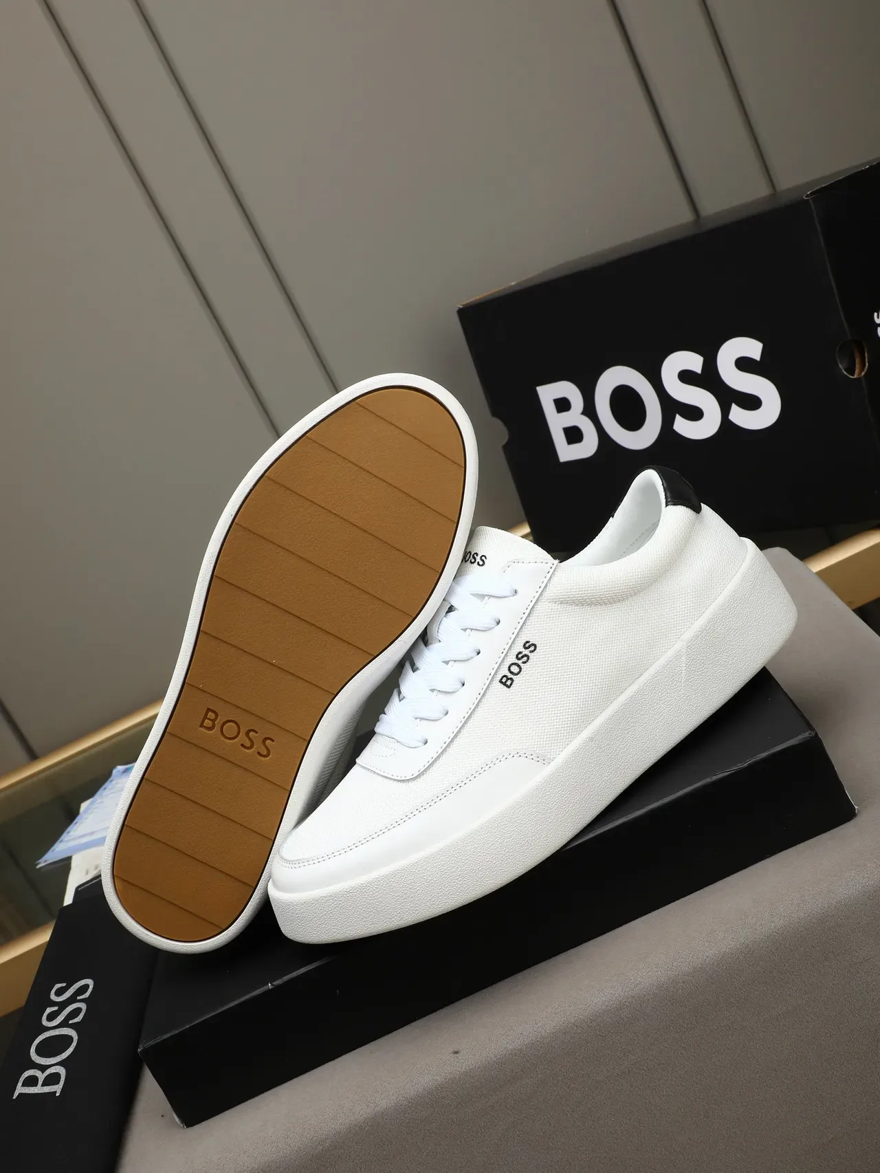 Hugo Boss White Platform Lifestyle Sneaker 4
