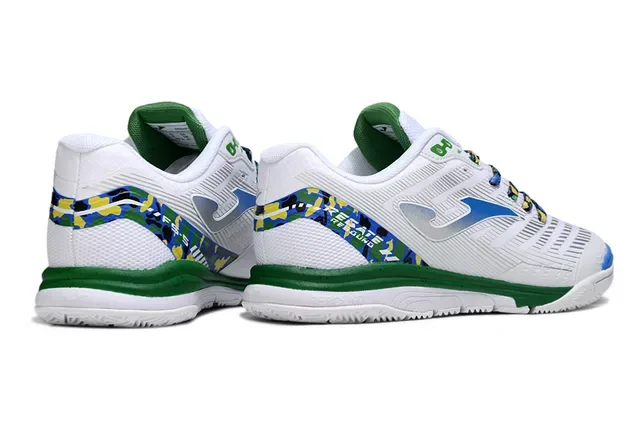 Joma Indoor Soccer Shoes White Blue Low-Top Synthetic Upper Sneakers 12