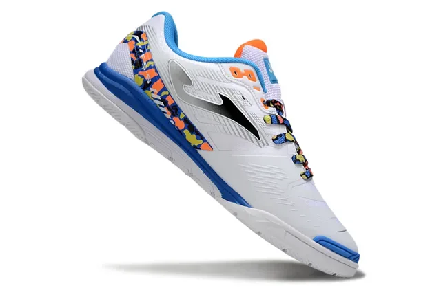 Joma Indoor Soccer Shoes White Blue Low-Top Synthetic Upper Sneakers 16
