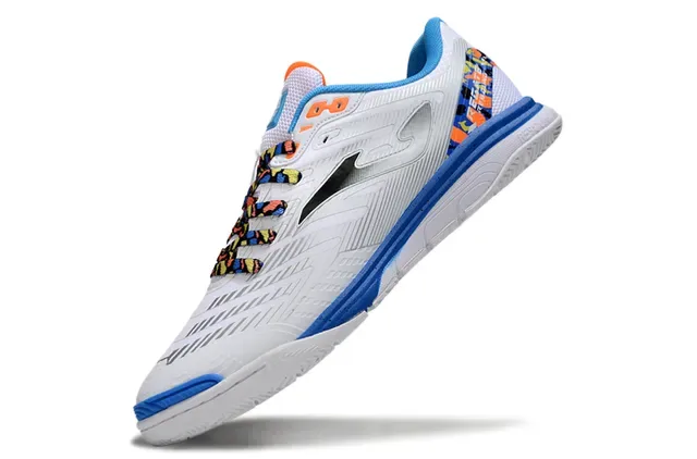 Joma Indoor Soccer Shoes White Blue Low-Top Synthetic Upper Sneakers 17