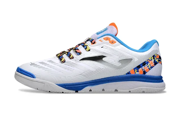 Joma Indoor Soccer Shoes White Blue Low-Top Synthetic Upper Sneakers 21