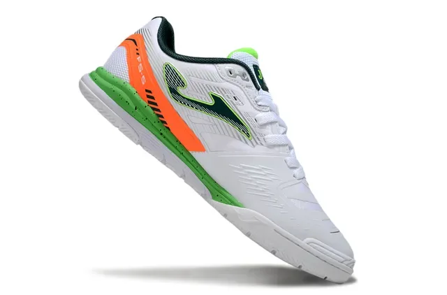 Joma Indoor Soccer Shoes White Blue Low-Top Synthetic Upper Sneakers 22
