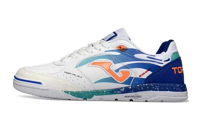 Joma Top-Plex White Blue Synthetic Upper Sneakers 5