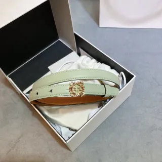 Loewe Anagram Belt Mint Green Leather Belt