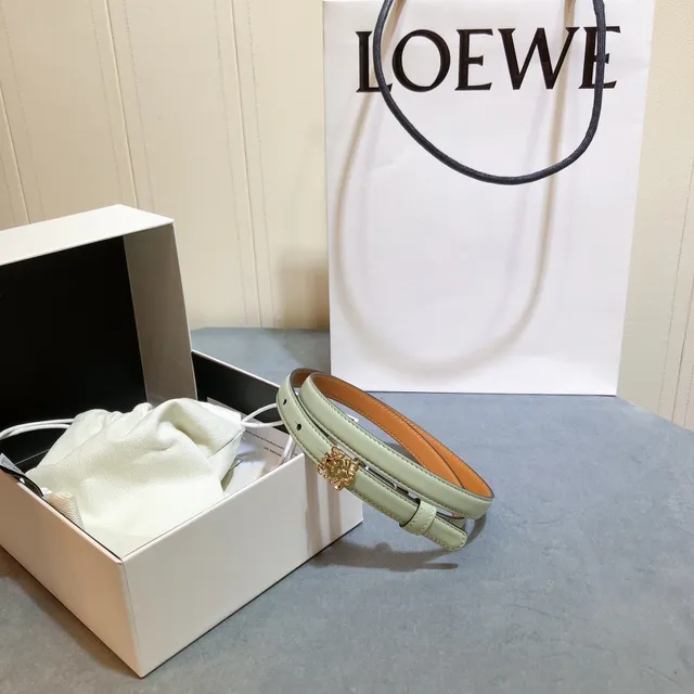 Loewe Anagram Belt Mint Green Leather Belt 3