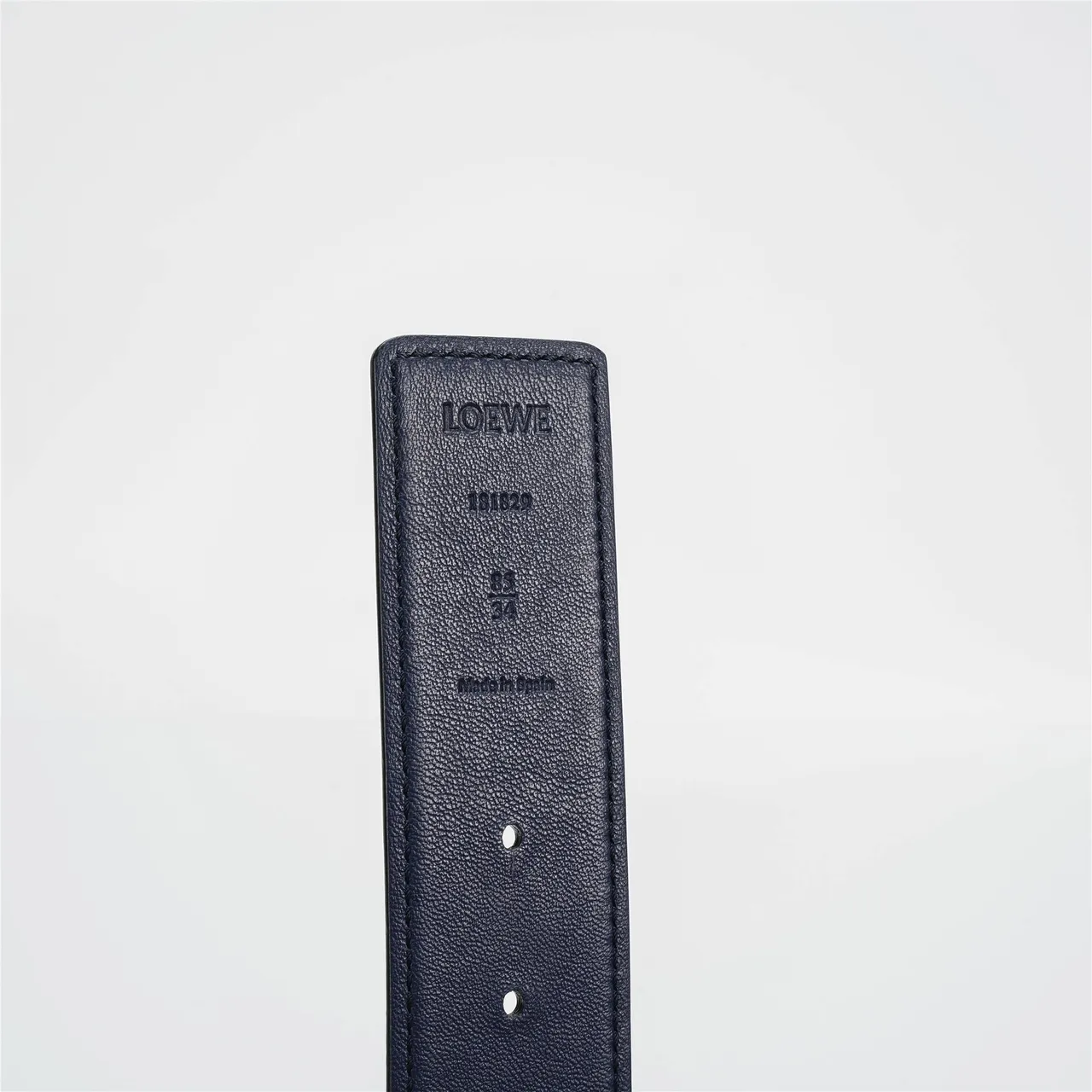 Loewe Anagram Navy Leather Belt 7