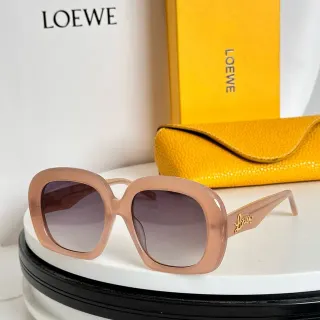 Loewe Gafas de Sol Cuadradas Grandes Translucidas con Lente Rosa con Gradiente