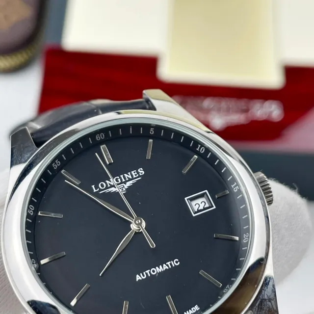 Longines Automatic Black Dial Stainless Steel Mechanical Watch 5