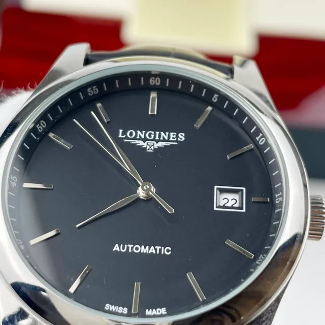 Longines Automatic Black Dial Stainless Steel Mechanical Watch 6