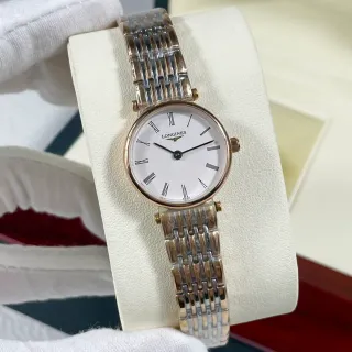 Longines Silver Gold Minimalist Two-Tone Metal Quartz Watch