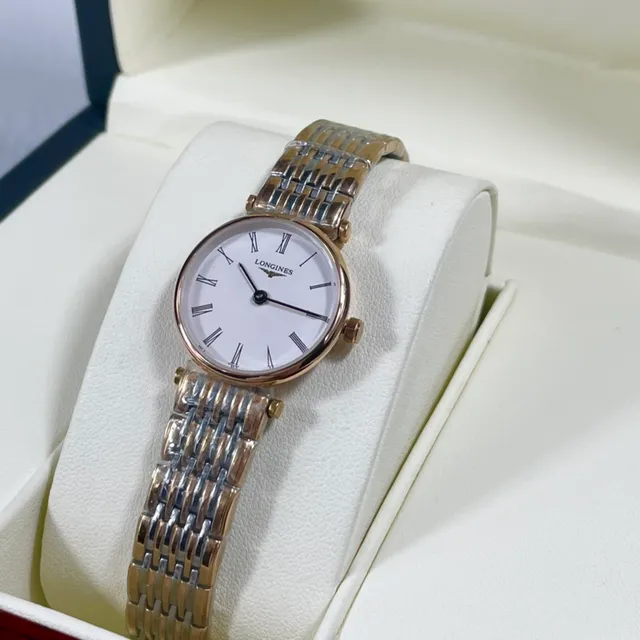 Longines Silver Gold Minimalist Two-Tone Metal Quartz Watch 3