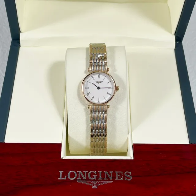 Longines Silver Gold Minimalist Two-Tone Metal Quartz Watch 5