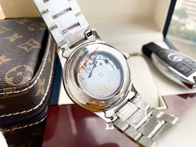 Longines Tradition Series Silver Stainless Steel Mechanical Watch 3