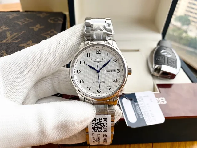 Longines Tradition Series Silver Stainless Steel Mechanical Watch 9