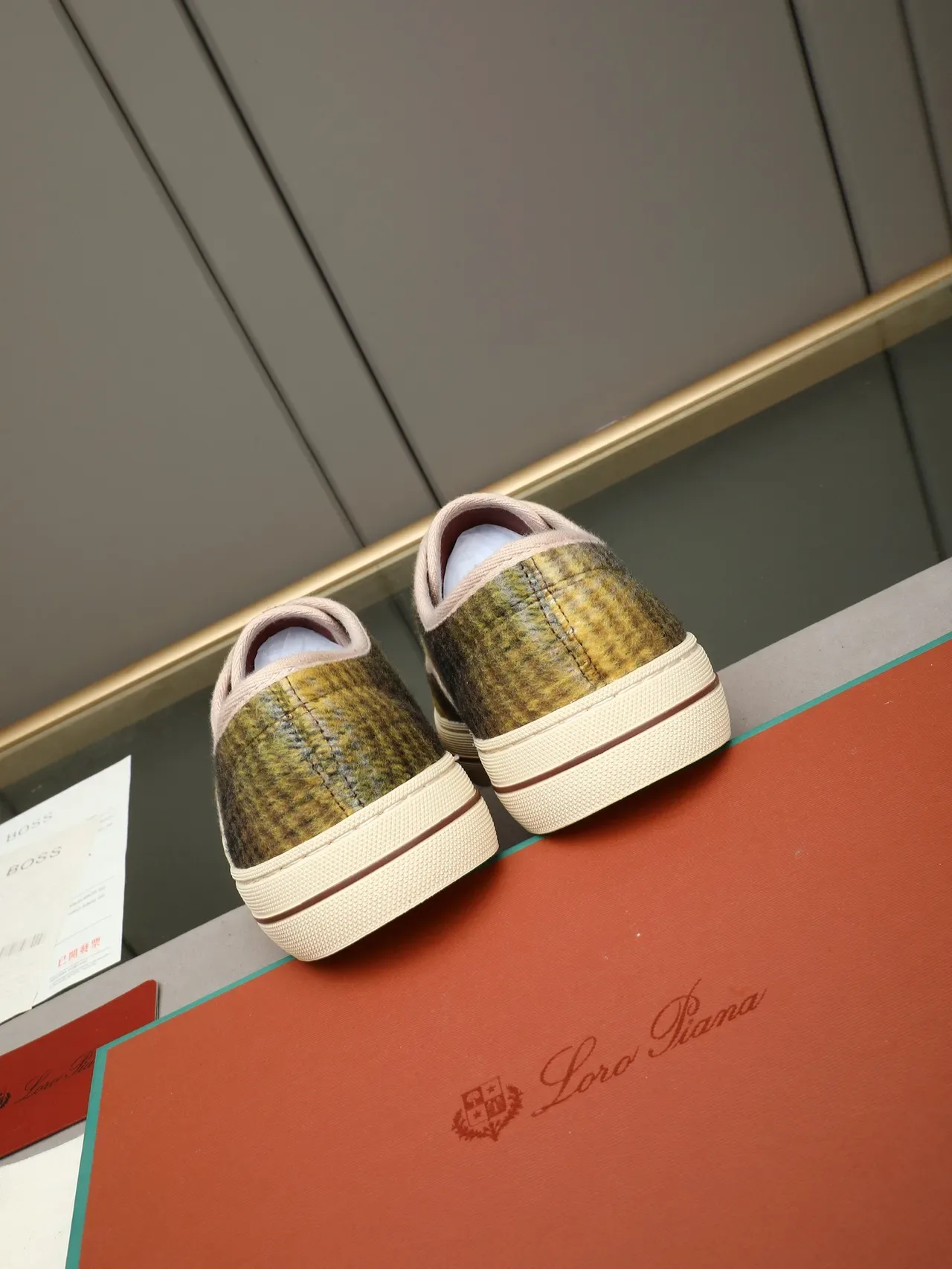 Loro Piana Plaid Wool Low-Top Sneaker 4