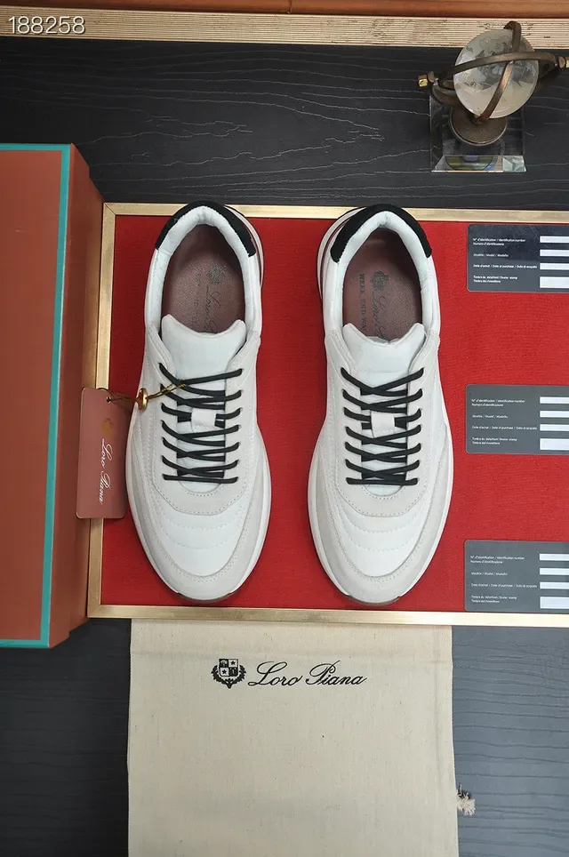 Loro Piana White and Beige chaussures lifestyle 6