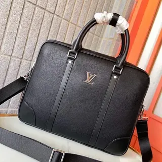 Louis Vuitton 1867 Black Structured Pebbled Leather Tote Bag