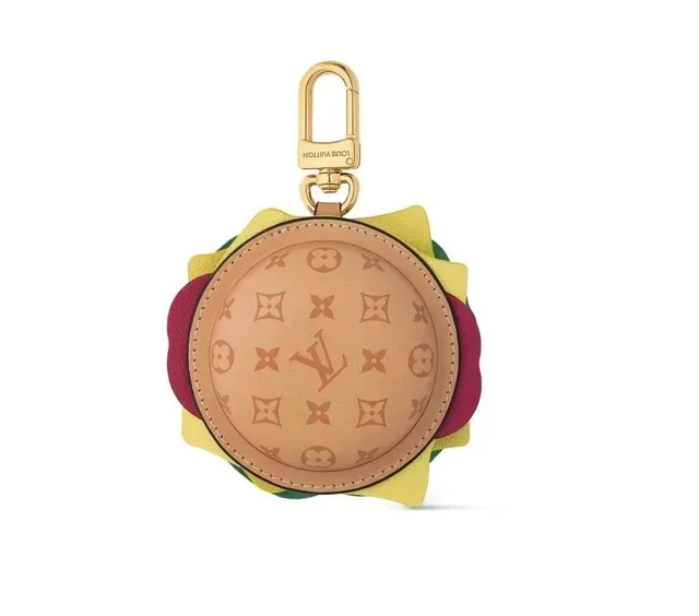 Louis Vuitton Beige Multicolor Burger-Shaped Monogrammed Leather Crossbody Bag 1