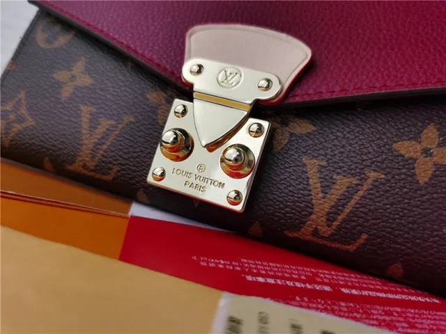 Louis Vuitton Black Brown Envelope Flap Monogram Canvas Long Wallet 5