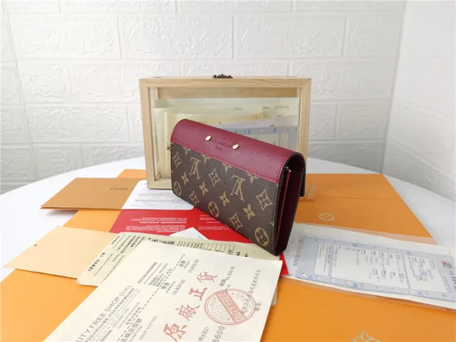 Louis Vuitton Black Brown Envelope Flap Monogram Canvas Long Wallet 6
