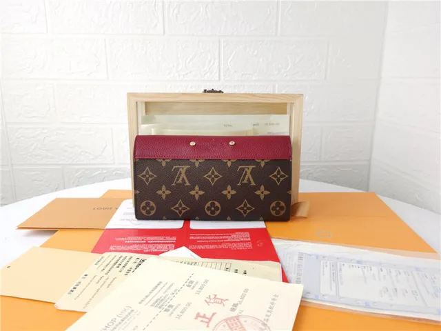 Louis Vuitton Black Brown Envelope Flap Monogram Canvas Long Wallet 7