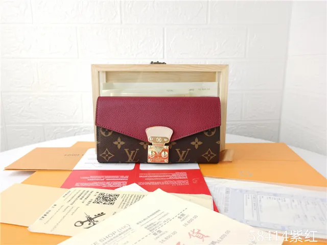 Louis Vuitton Black Brown Envelope Flap Monogram Canvas Long Wallet 9