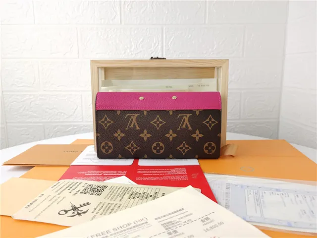 Louis Vuitton Black Brown Envelope Flap Monogram Canvas Long Wallet 15