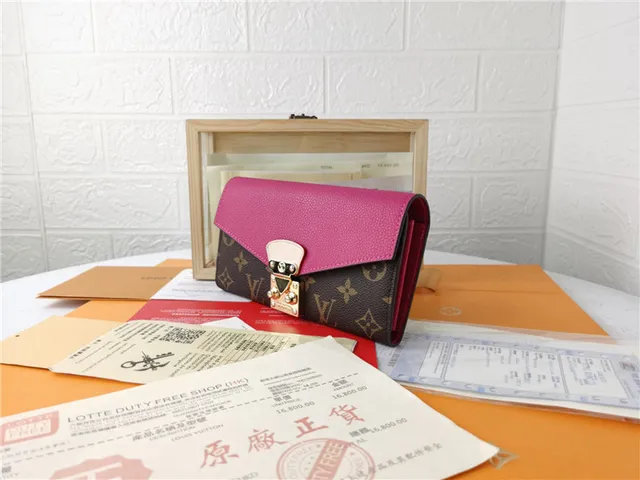 Louis Vuitton Black Brown Envelope Flap Monogram Canvas Long Wallet 16
