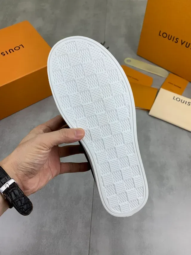 Louis Vuitton Black Canvas Slip-On Lifestyle Sneakers 3