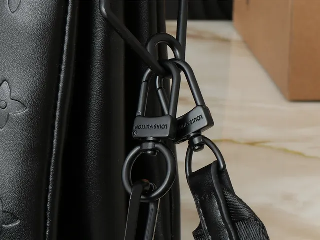 Louis Vuitton Black Embossed Monogram Chain Strap Handbag 4