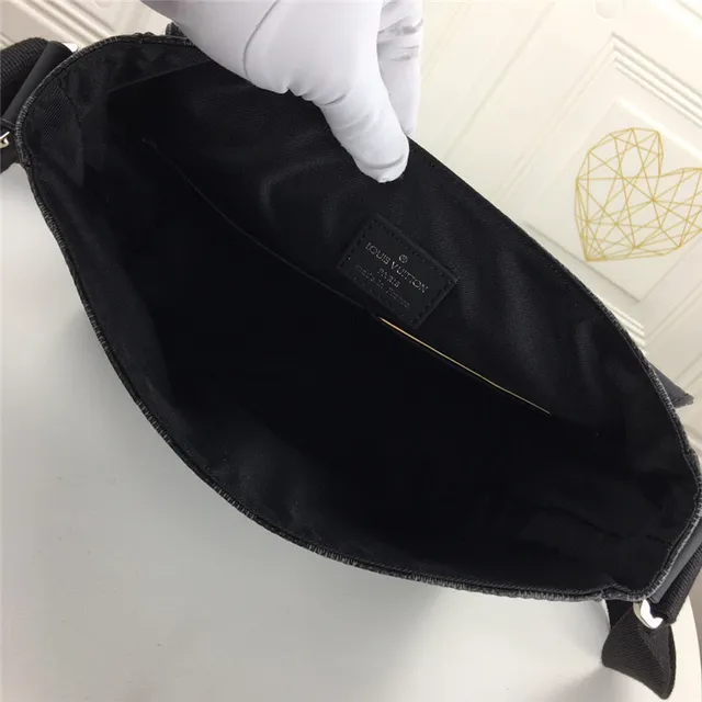 路易威登黑色灰色Damier Graphite Canvas可调节织带信使包 11