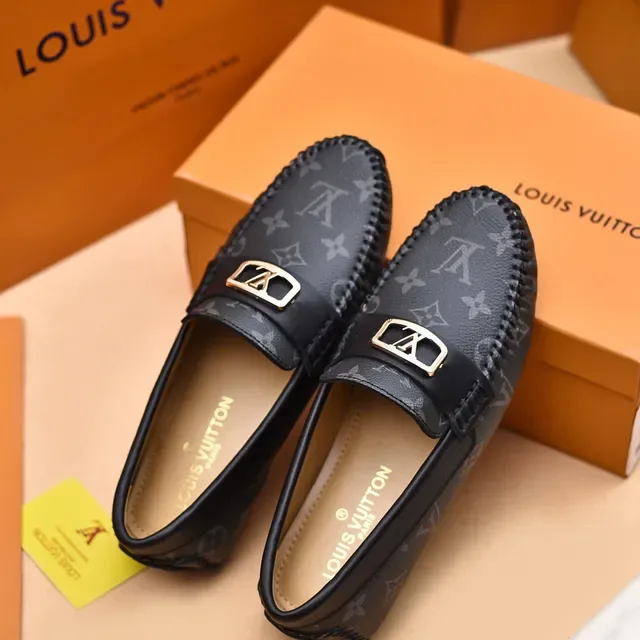 Louis Vuitton Black Gray Monogram Canvas Braided Moc-Toe Loafer 3