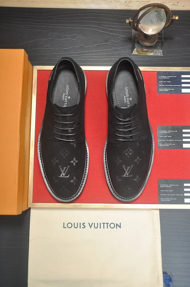 Louis Vuitton Black Monogram Suede Chunky Lug Sole Derby Shoes 5