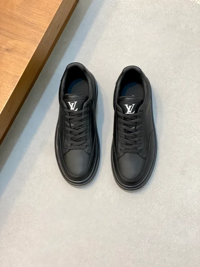 Louis Vuitton Black Monogrammed Leather Upper Chunky Platform Sole Lifestyle Sneakers 5