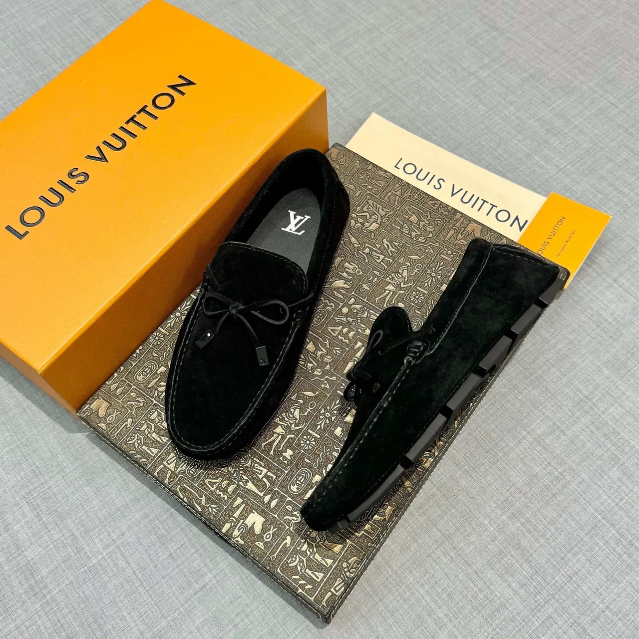 Louis Vuitton Black Suede Bow Loafer 2