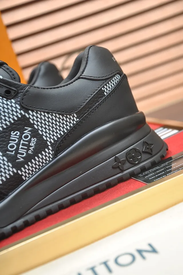 Louis Vuitton Black White Leather And Monogram Mesh Upper Sculpted Multi-Layered Rubber Sole Lifestyle Sneakers 2